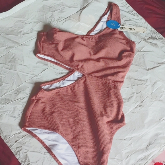 Cupshe Swim Cupshe Womens One Piece Ribbed Cut Out Side One